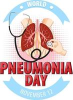 World Pneumonia Day Poster Design vector