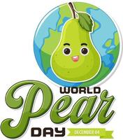 World pear day text for banner or poster design vector