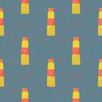 Bottles pattern, illustration, vector on white background