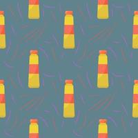 Bottles pattern, illustration, vector on white background