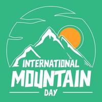 International mountain day text for poster design vector