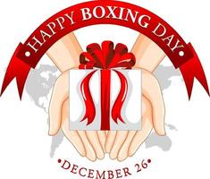 Happy Boxing Day banner design vector