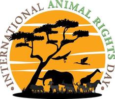 International Animal Rights Day banner design vector