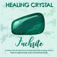 Fuchsite stone with text vector