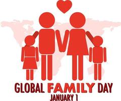 Global family day logo design vector