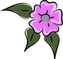 Pink flower, illustration, vector on white background.