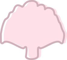 Small pink tree, illustration, vector, on a white background. vector