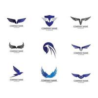 Falcon Eagle Bird Logo Template Vector Icon