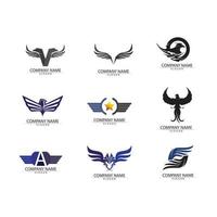 Falcon Eagle Bird Logo Template Vector Icon