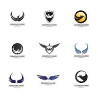 Falcon Eagle Bird Logo Template Vector Icon