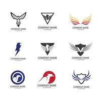 Falcon Eagle Bird Logo Template Vector Icon