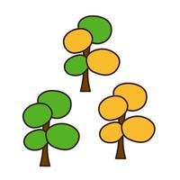 Illustration vector set of trees