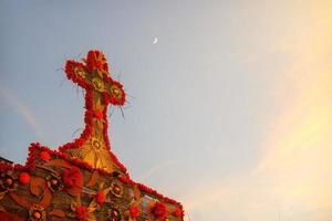 Colorful altar of the dead in day of the dead in mexico photo