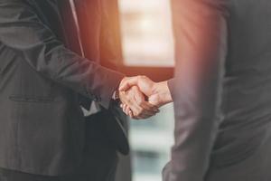 Businessman Shaking hand, Project Deal Together, Business Job Done Concept photo