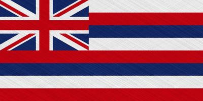 Hawaii flag on the texture. Concept collage. photo