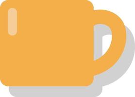 Big yellow mug, illustration, vector on a white background