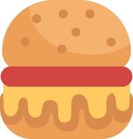 deliciosa hamburguesa, icono de ilustración, vector sobre fondo blanco