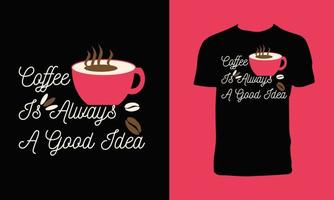 diseño creativo de camiseta de vector de café