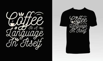 diseño creativo de camiseta de vector de café