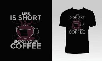 diseño creativo de camiseta de café vector