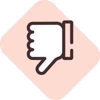 Dislike button, illustration, vector on a white background.