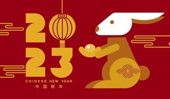 Lunar new year, Chinese New Year 2023 , Year of the Rabbit vector