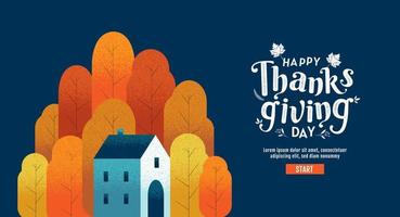 Happy Autumn, Thanksgiving day, fall, Typography, Calligraphy design, vector