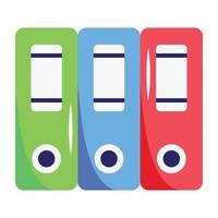 Modem icon of binders in flat style vector