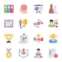 Set of Business and Finance Flat Icons vector