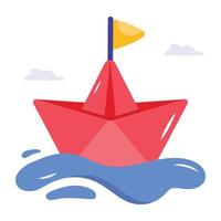 A beautiful flat icon of boat vector