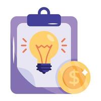 Grab flat icon of launch idea vector