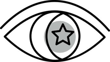 Talisman eye, illustration, vector on a white background.