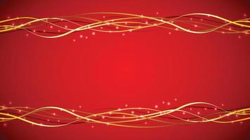 Red Background with Golden Lines vector