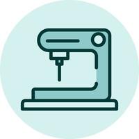 Household electronics sewing machine, illustration, vector on a white background.