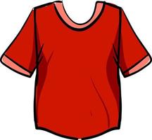 Red shirt, illustration, vector on white background.