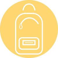 Yellow school backpack, illustration, vector on a white background.