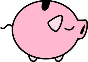 Piggy bank toy, illustration, on a white background. vector