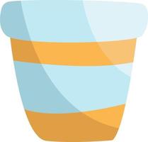 Yellow office cup, illustration, vector on a white background.