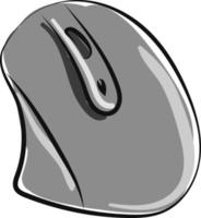 Computer mouse, illustration, vector on white background.