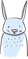 Cartoon bunny, illustration, vector on white background.