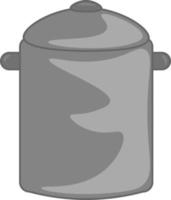 A tall pot, vector or color illustration.