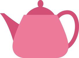 Bright pink teapot, illustration, vector on a white background