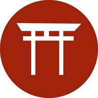inari japonés, icono de ilustración, vector sobre fondo blanco
