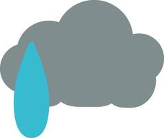 nube de lluvia pesada, ilustración, sobre un fondo blanco. vector