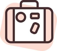 Hotel luggage, illustration, vector, on a white background. vector