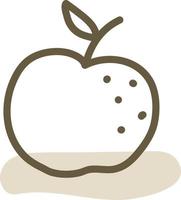 Sour apple, illustration, vector on a white background.