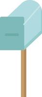 Post box, illustration, vector on white background.