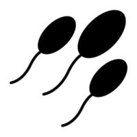 A unique design icon of sperms, mail reproductive cells vector