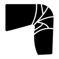 Filled design icon of knee bandage vector