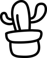 Bunny ears cactus in pot, illustration, on a white background. vector